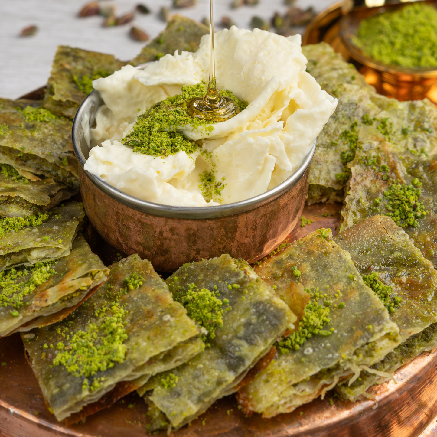 Square Katmer – Pistachio & Cream Delight