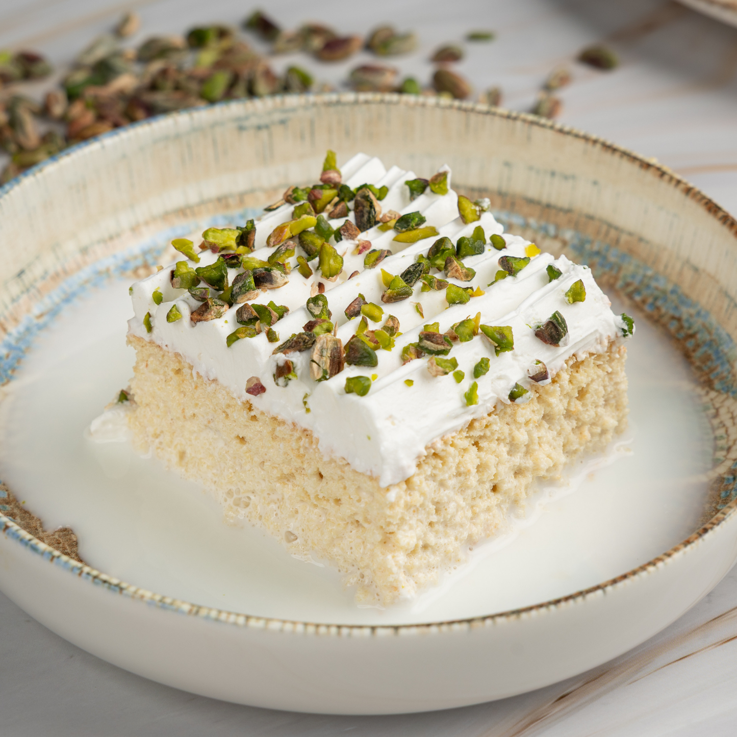 Tralice Milk Cake with Pistachio – Soft, Creamy & Irresistible
